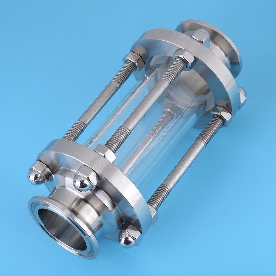 304-Stainless-Steel-Glass-Multiple-Tri-Clamp-Type-Flow-Sight-Sanitary-Fitting-1093012