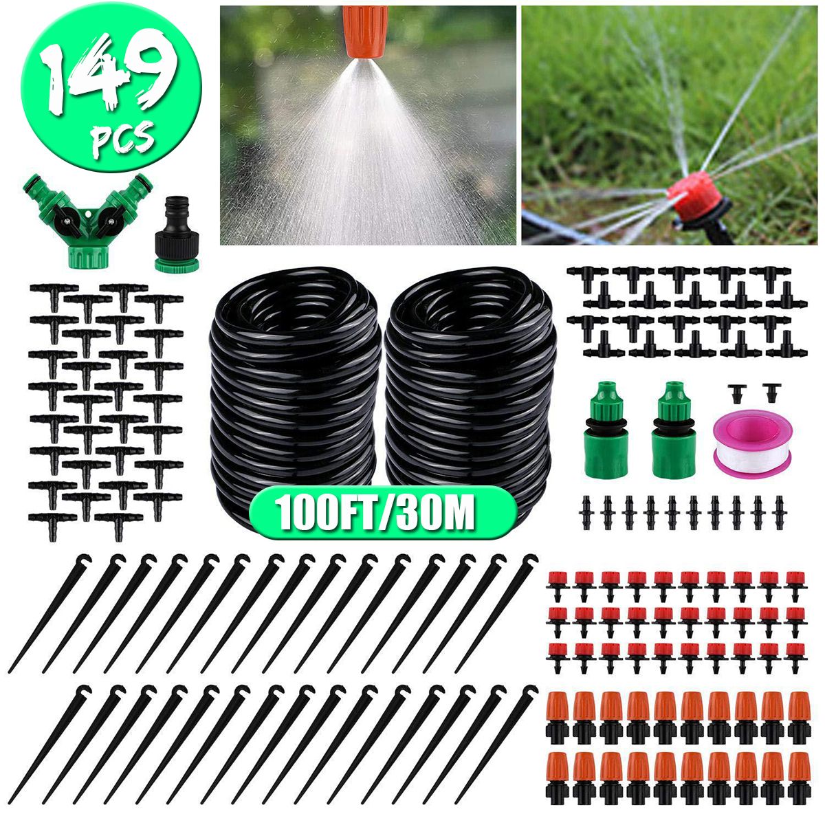 30M-100FT-Micro-Drip-Irrigation-System-Auto-Watering-Plant-Timer-Garden-Hose-Kit-1736315