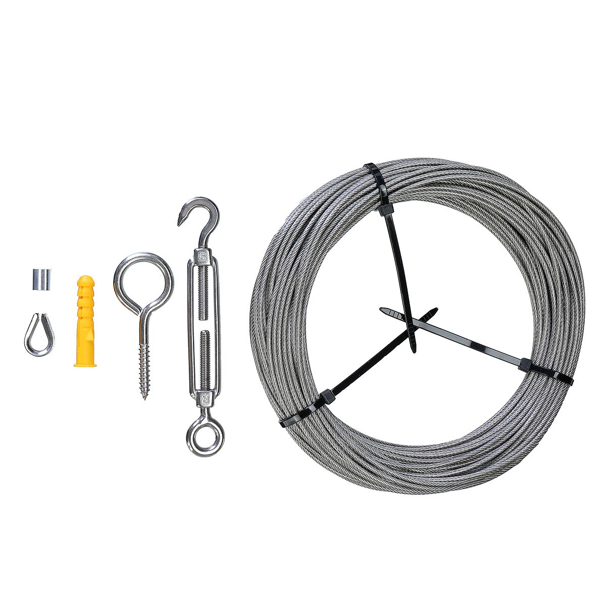 30m-Heavy-Duty-Wire-Rope-Cable-Hooks-Stainless-Steel-Turnbuckle-Cord-Hanging-Kit-1724236