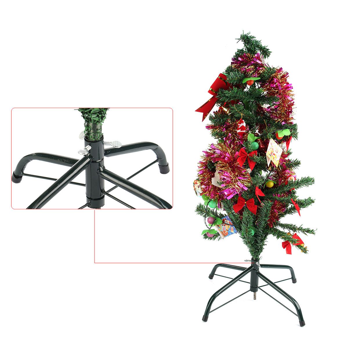 40cm-7ft-Metal-Holder-Base-Christmas-Tree-Stand-Green-Cast-Iron-Stand-Decorations-1364852