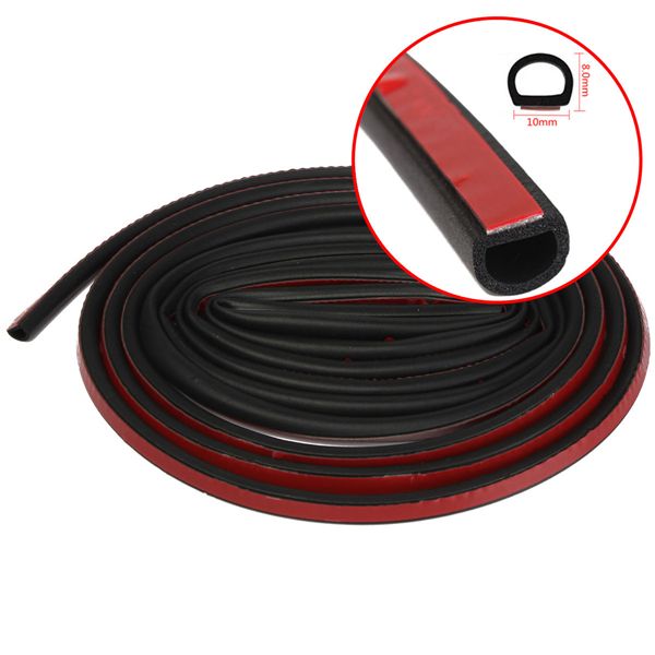 4M-Small-D-Shape-Car-Truck-Motor-Door-Hollow-Rubber-Seal-Weather-Strip-10x8mm-985515