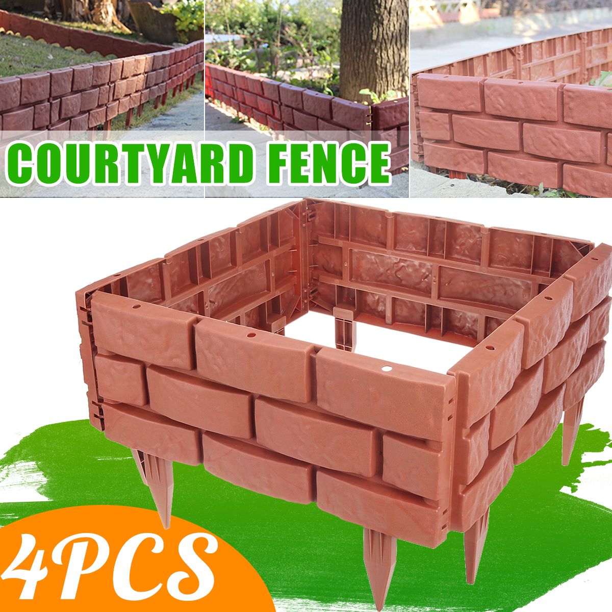 4PCS-Courtyard-Garden-Small-Fence-Low-Fence-Outdoor-Plastic-Partitions-Gardening-Decoration-Supplies-1723062