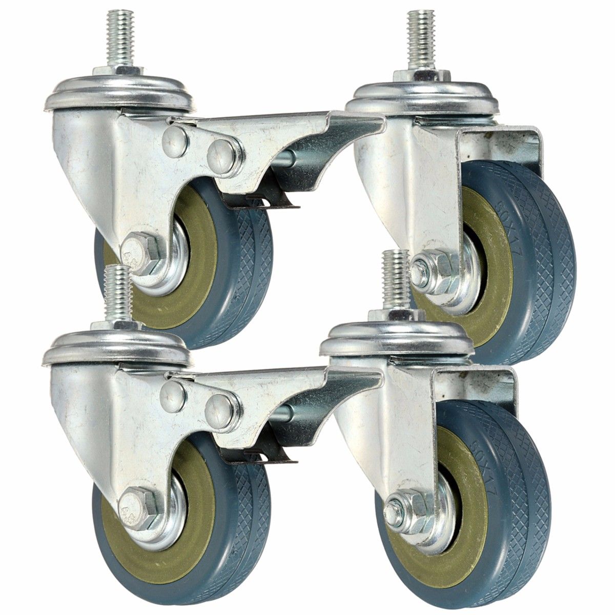 4pcs-Heavy-Duty--Rubber-Swivel-Castor-Wheels-Trolley-Furniture-Caster-1048282