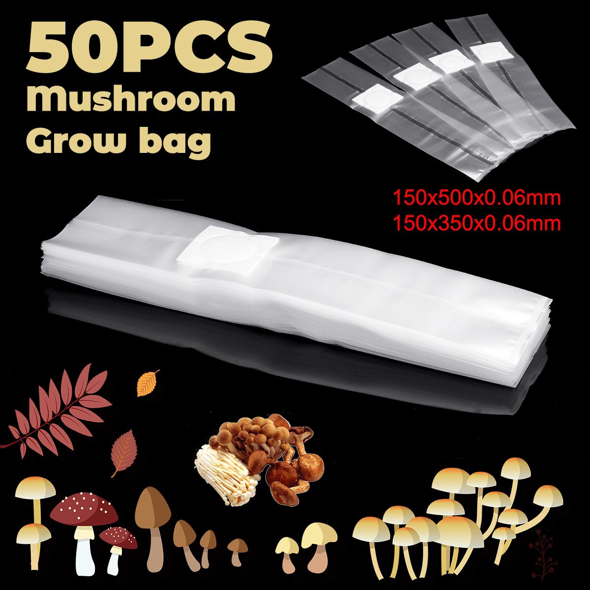 50PCS-15x5015x35cm-PVC-Mushroom-Spawn-Grow-Bag-Substrate-High-Temperature-Resistance-Sealable-1738341
