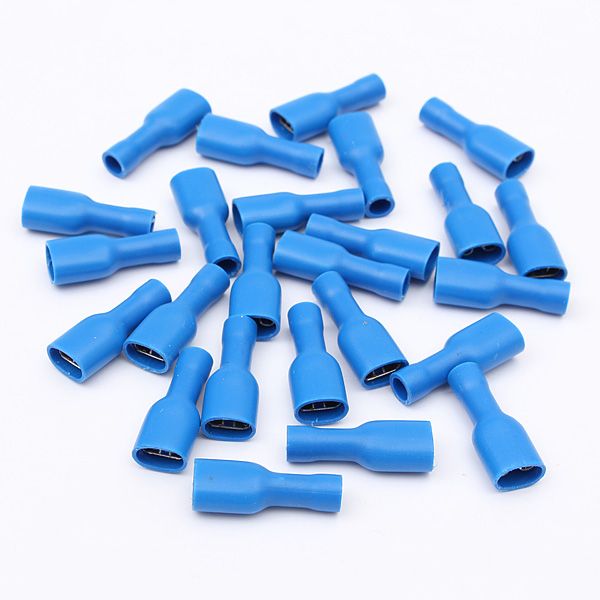 50Pcs-05-25mmsup2-RedampBlue-63mm-Female-Insulated-Spade-Crimp-Wire-Connector-Terminal-1368318