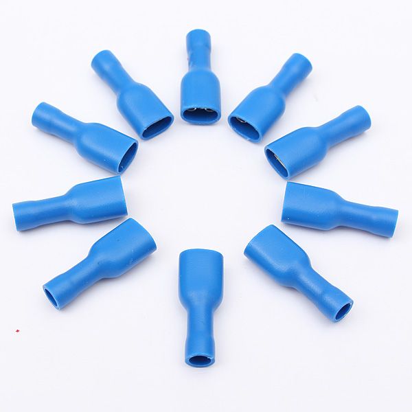 50Pcs-05-25mmsup2-RedampBlue-63mm-Female-Insulated-Spade-Crimp-Wire-Connector-Terminal-1368318