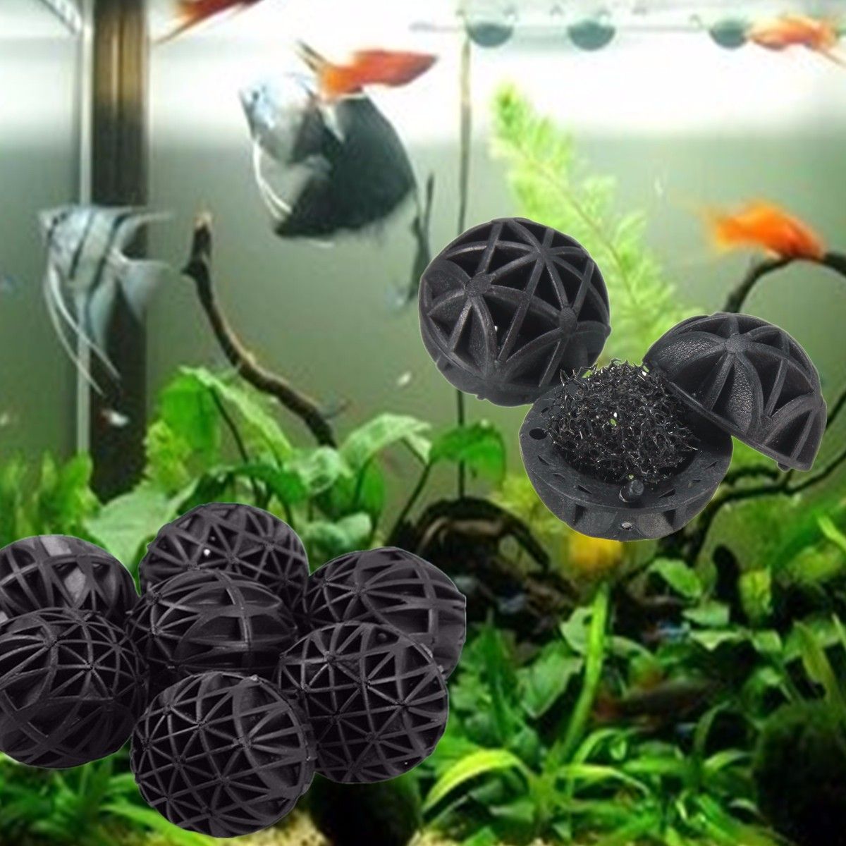 50Pcs-16mm-Black-Aquariums-Ball-Aquatic-Creatures-Bacteria-Culture-Ball-for-Fish-Tank-Filter-1244817