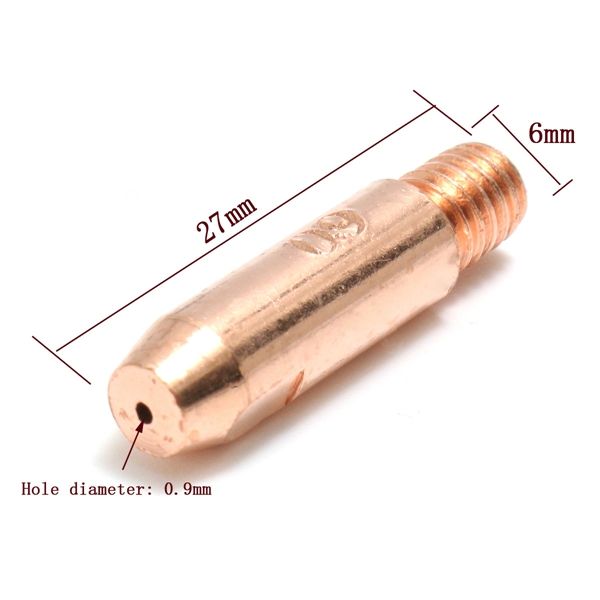 50Pcs-Copper-Contact-Tip-Holder-09x6mm-For-MB24-MIG-MAG-Welding-Torch-Copper-1120594