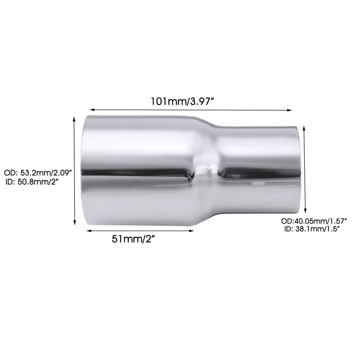 50mm-To-38mm-Universal-Exhaust-Reducer-Connector-Pipe-Adapter-Stainless-Steel-1752254