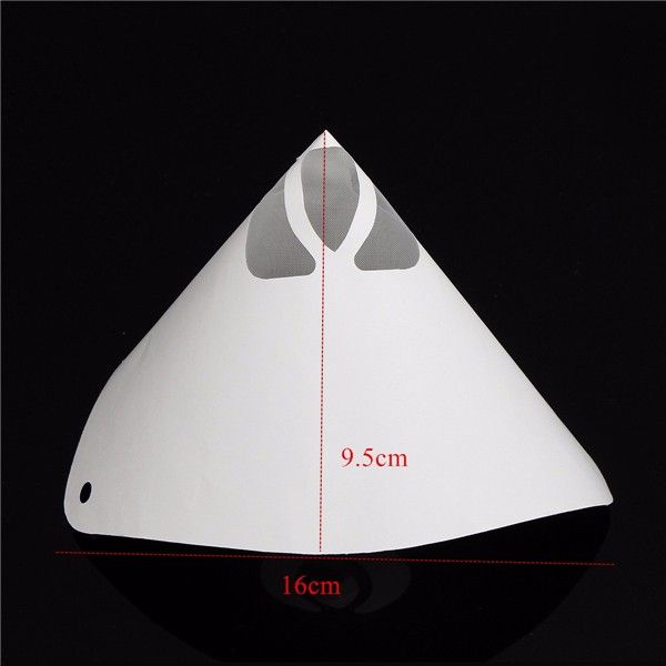 50pcs-95x16cm-Paper-Paint-Strainer-Funnel-Nylon-Filter-Conical-Mesh-White-1112354