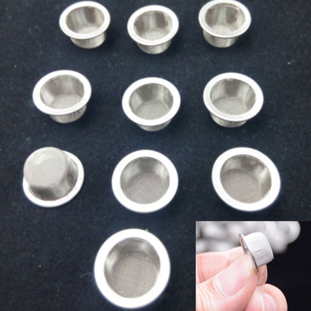 5Pcs-12mm-Dome-Slide-Screen-Meshes-Stainless-Steel-Cup-Filter-Replacement-1141079