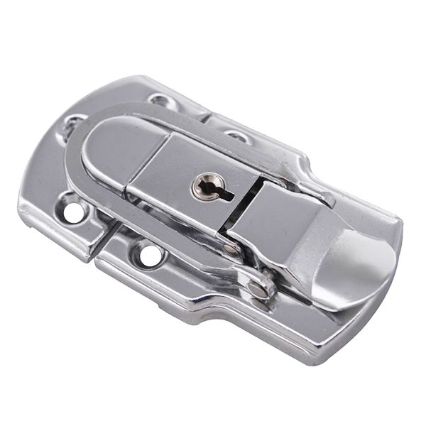 6401B-90times50mm-Chrome-Plated-Drawbolt-Closure-Latch-Case-Latch-Key-Locking-1145009