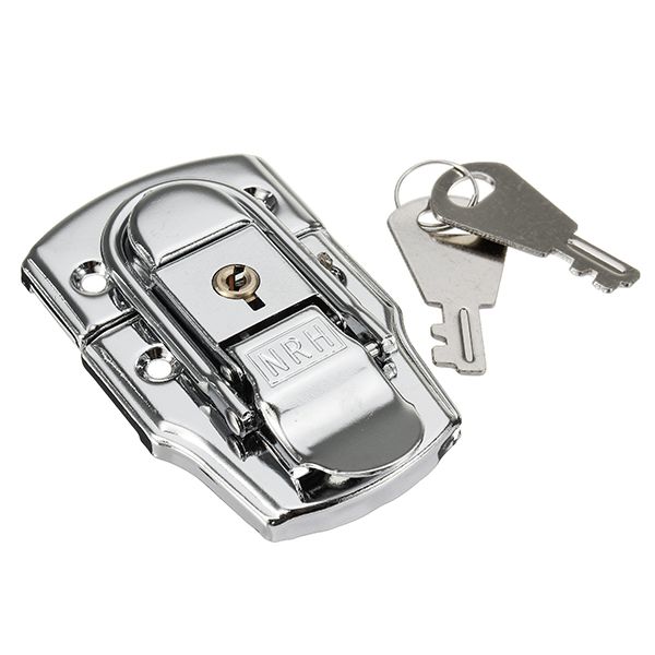 6405B-76times45mm-Chrome-Plated-Drawbolt-Closure-Latch-Case-Latch-Key-Locking-1145008