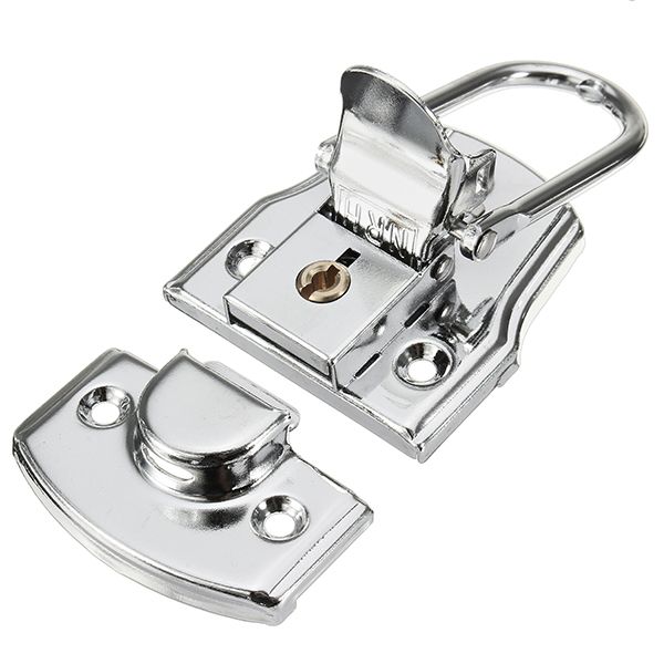 6405B-76times45mm-Chrome-Plated-Drawbolt-Closure-Latch-Case-Latch-Key-Locking-1145008