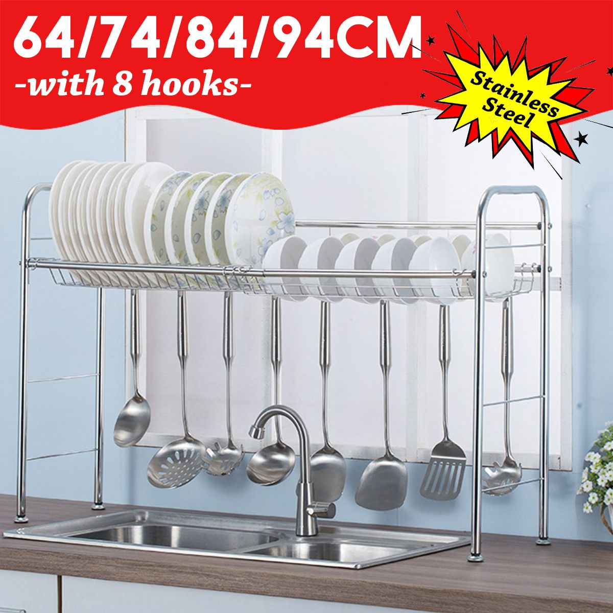 64748494CM-Stainless-Steel-Kitchen-Rack-Dish-Drain-Shelf-Drying-Holder-Over-Sink-1652238