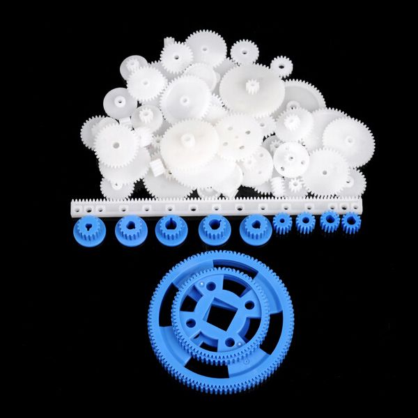 69pcs-Plastic-Gear-Motor-Gear-DIY-Gear-Box-Robot-Model-Single-Double-Layer-Crown-Gear-Spindle-Set-1009556