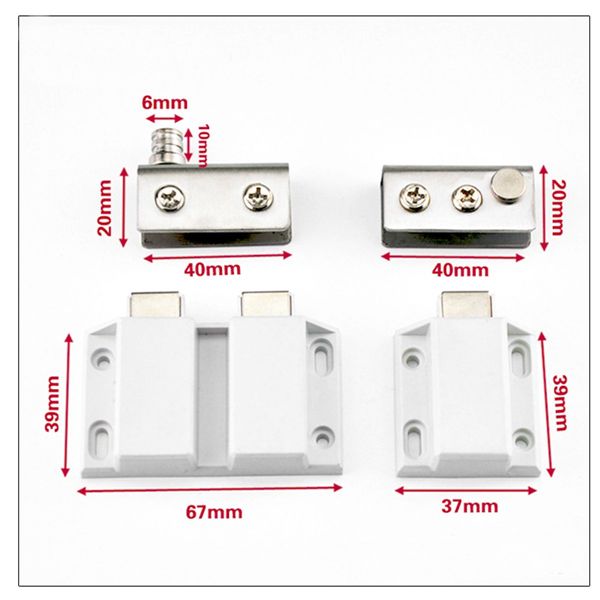 6Pcs-Stainless-Steel-Clamp-Pivot-Hinge-Set-For-5-8mm-Glass-Door-1121509