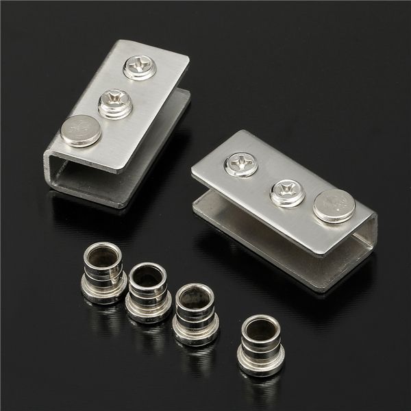 6Pcs-Stainless-Steel-Clamp-Pivot-Hinge-Set-For-5-8mm-Glass-Door-1121509