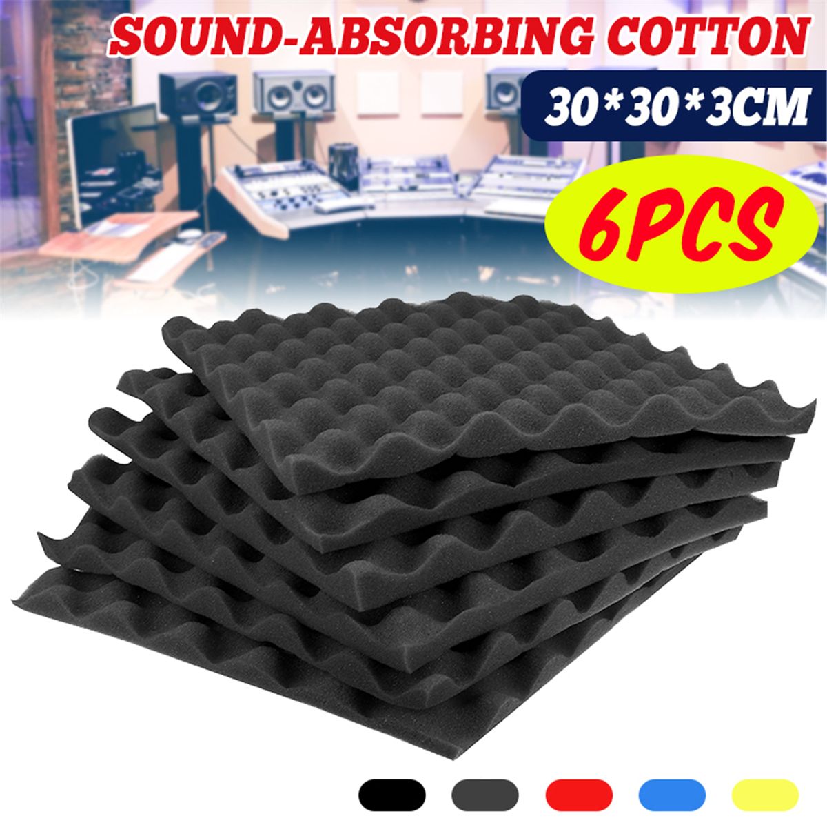 6pcs-303025cm-Soundproofing-Foam-Acoustic-Wall-Panels-Studio-Soundproof-Foam-1761636