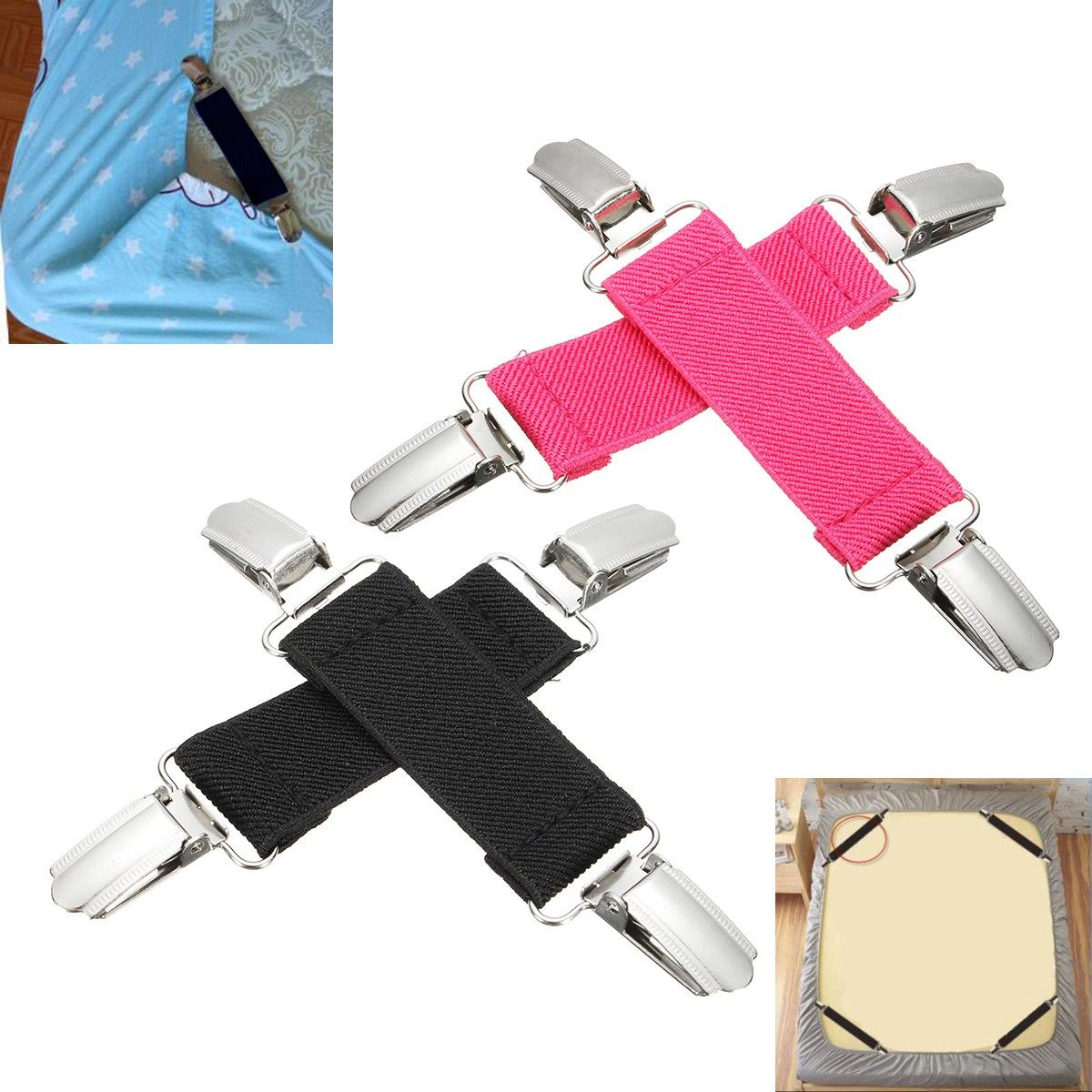 70x25mm-Stretchable-Fixed-Clamp-Clip-Extender-Webbing-Alloy-for-Pants-Bed-Sheet-1181365