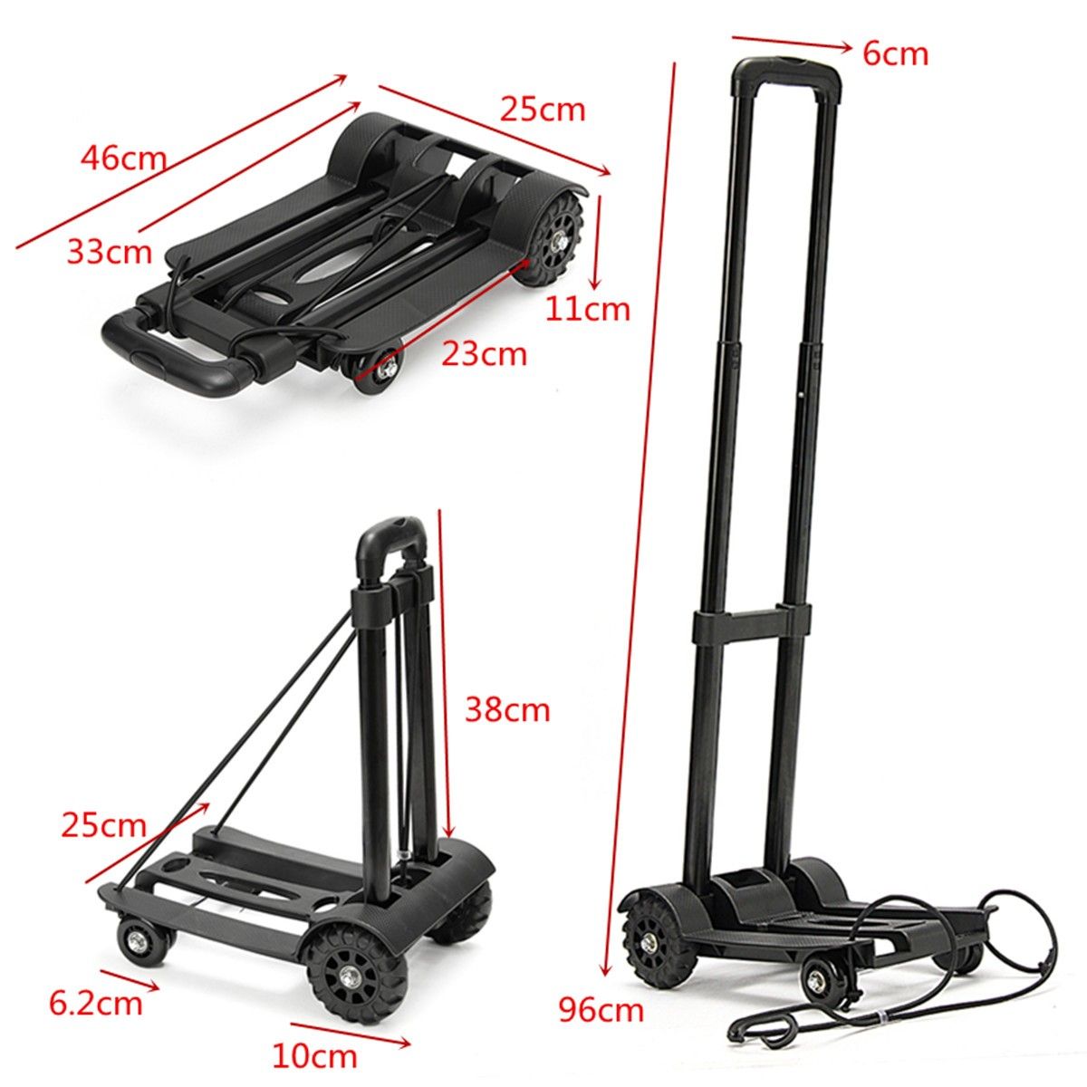 75KG-Four-wheel-Heavy-Duty-Light-Folding-Foldable-Hand-Sack-Truck-Barrow-Luggage-Tool-Cart-Trolley-1619535