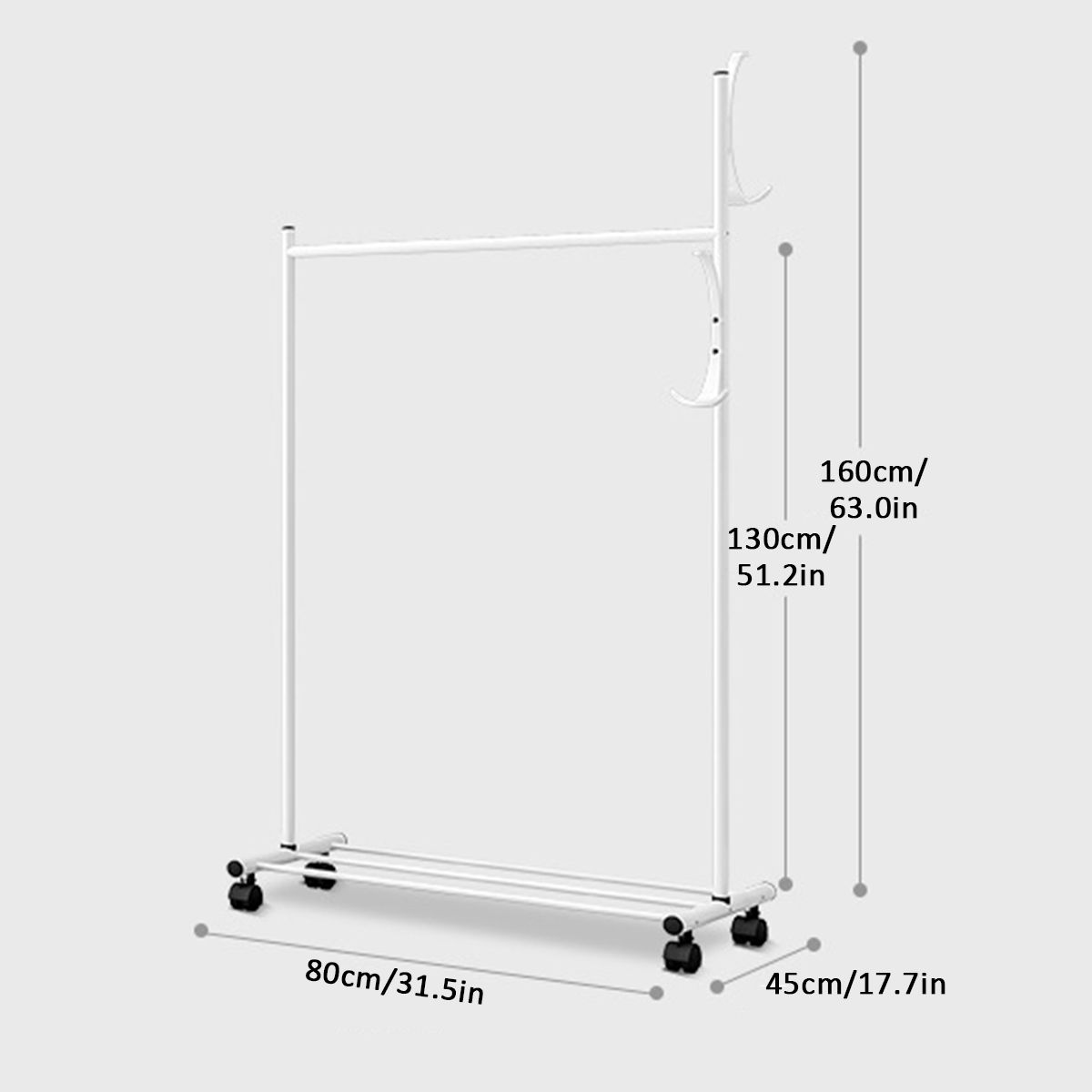 8045130cm-Clothes-Hanger-Hanging-Display-Garment-Rack-Coat-Rail-Stand-1666335