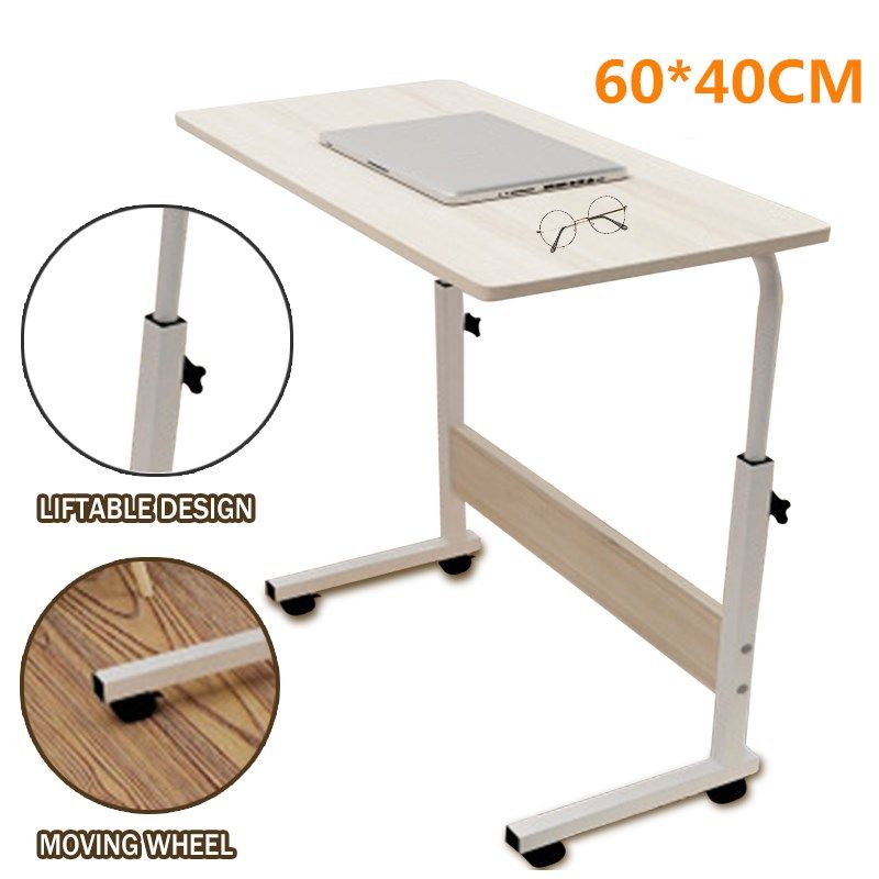 80cm60cmx40cm-Movable-Rolling-Laptop-Desk-Table-Adjustable-Height-Bedside-Stand-1737984