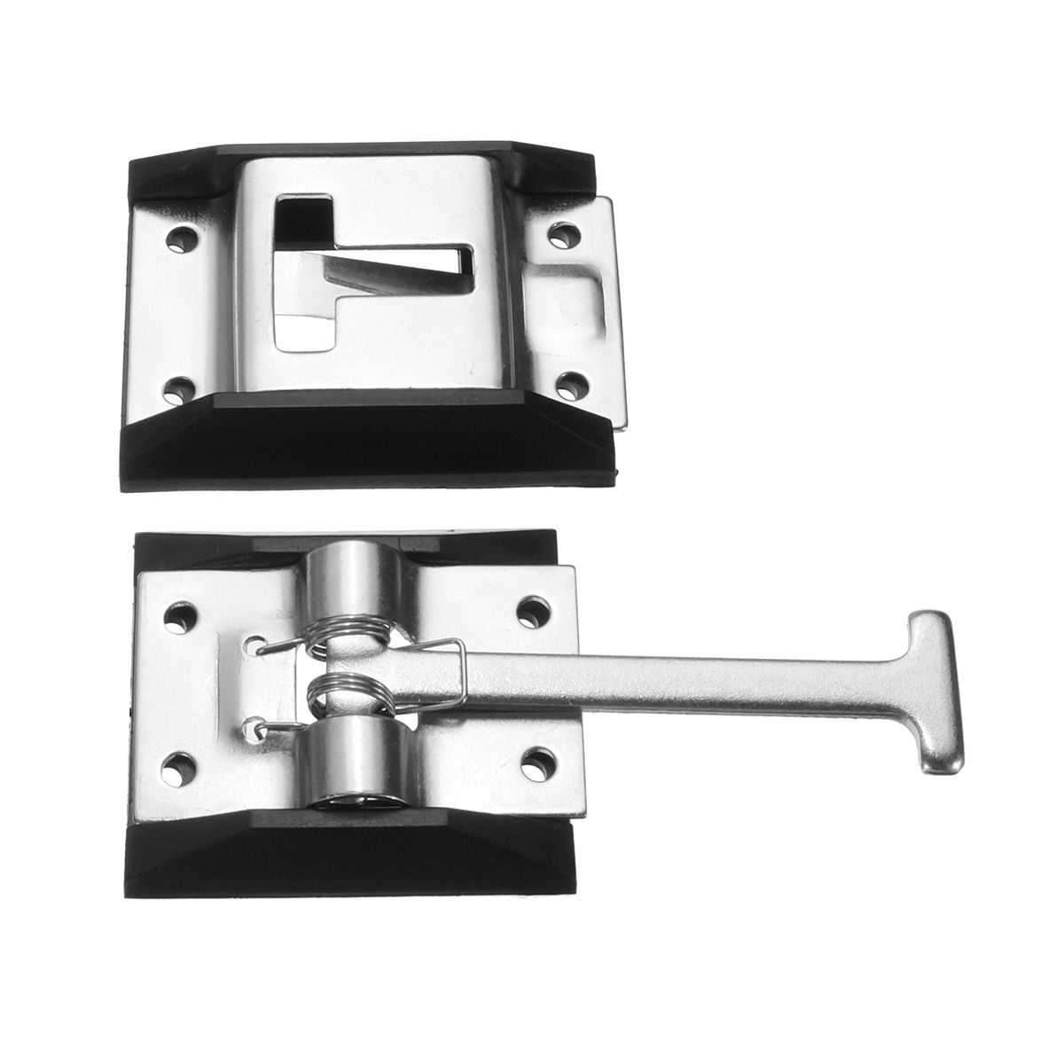 90mm-Pole-Metal-RV-Camper-Horse-Work-Enclosed-Trailer-Door-Stop-Holder-Latch-Kit-1362519