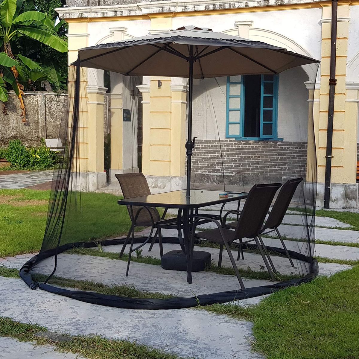 9ft-Garden-Outdoor-Patio-Umbrella-Table-Screen-Cover-Net-Mosquito-Insect-Net-1751979