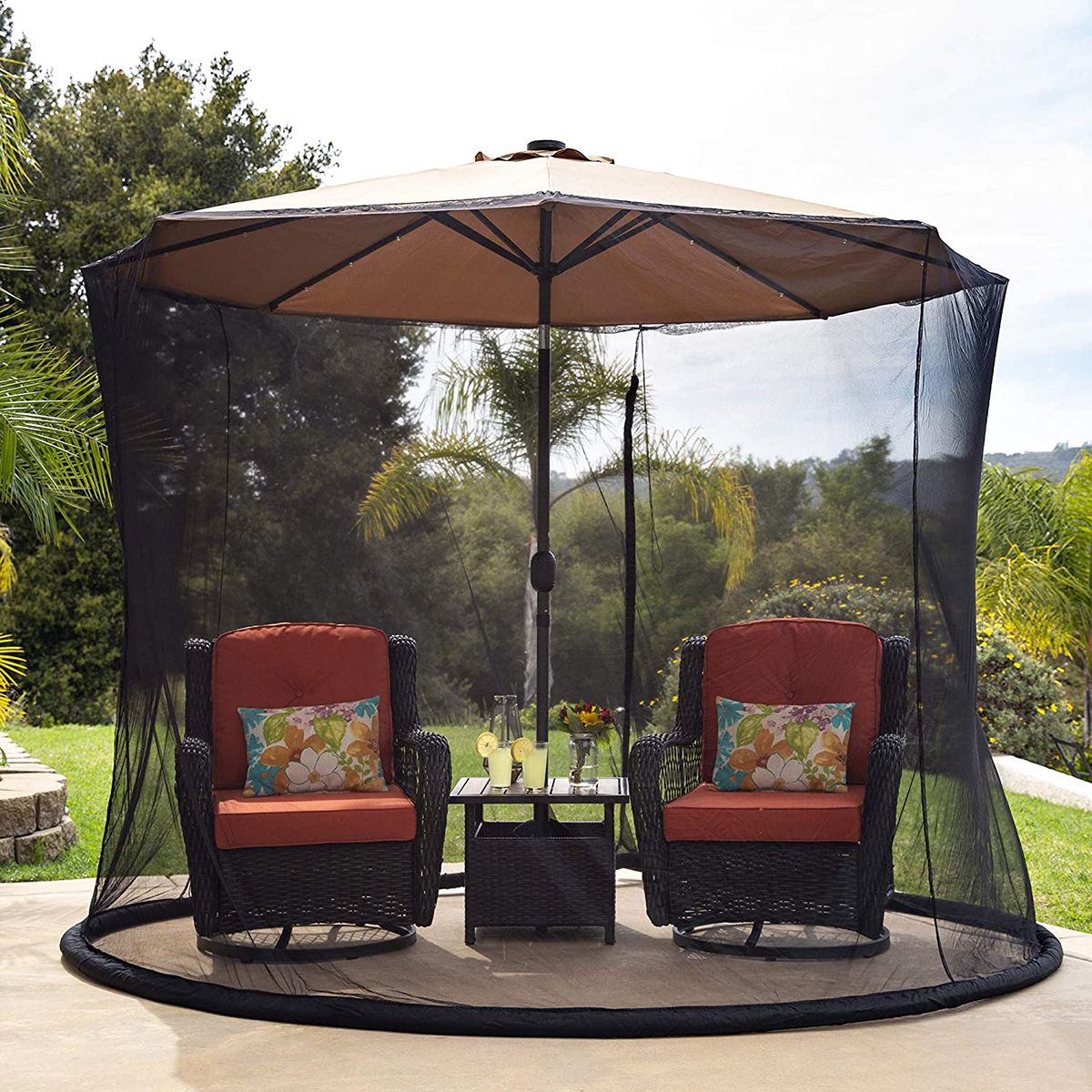 9ft-Garden-Outdoor-Patio-Umbrella-Table-Screen-Cover-Net-Mosquito-Insect-Net-1751979