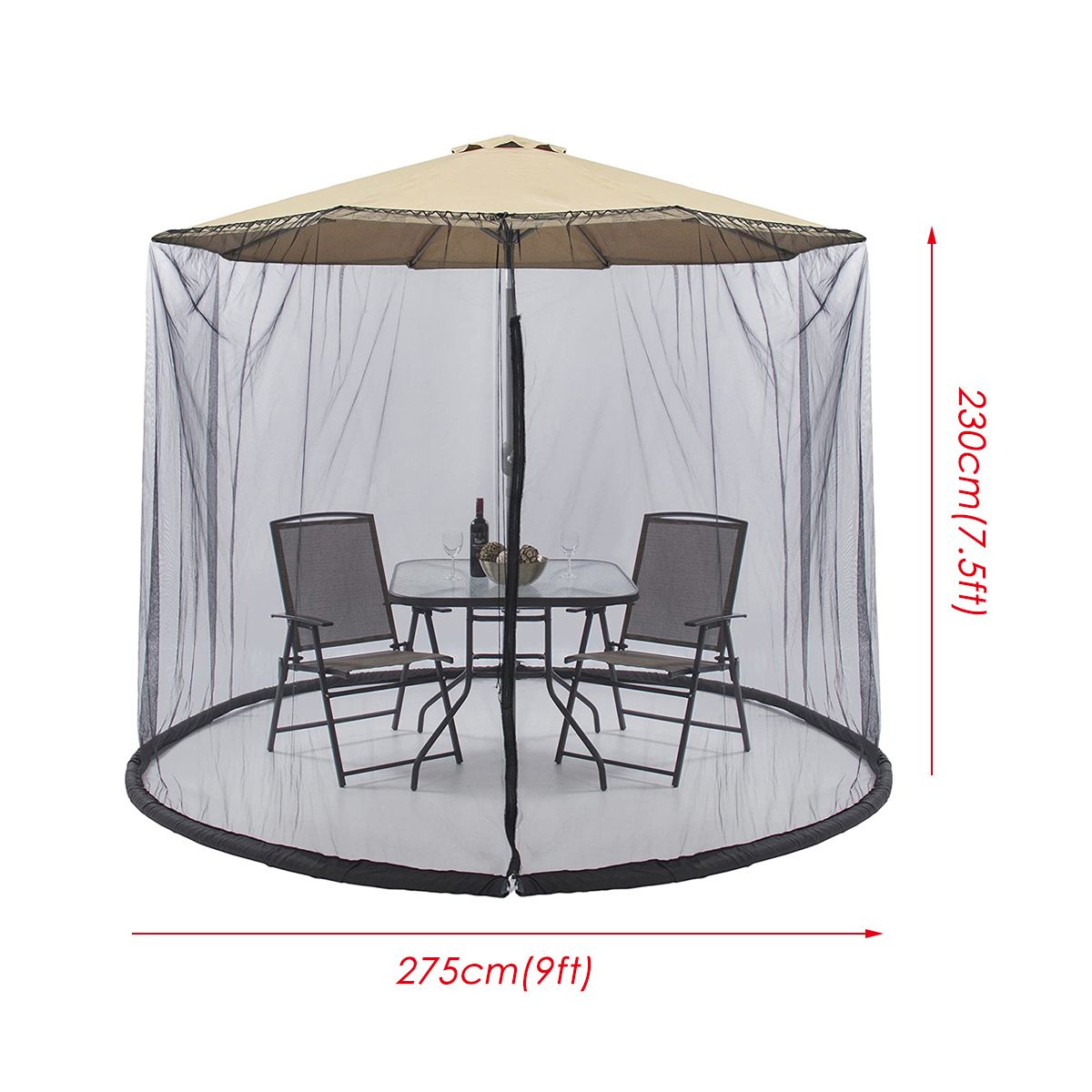 9ft-Garden-Outdoor-Patio-Umbrella-Table-Screen-Cover-Net-Mosquito-Insect-Net-1751979