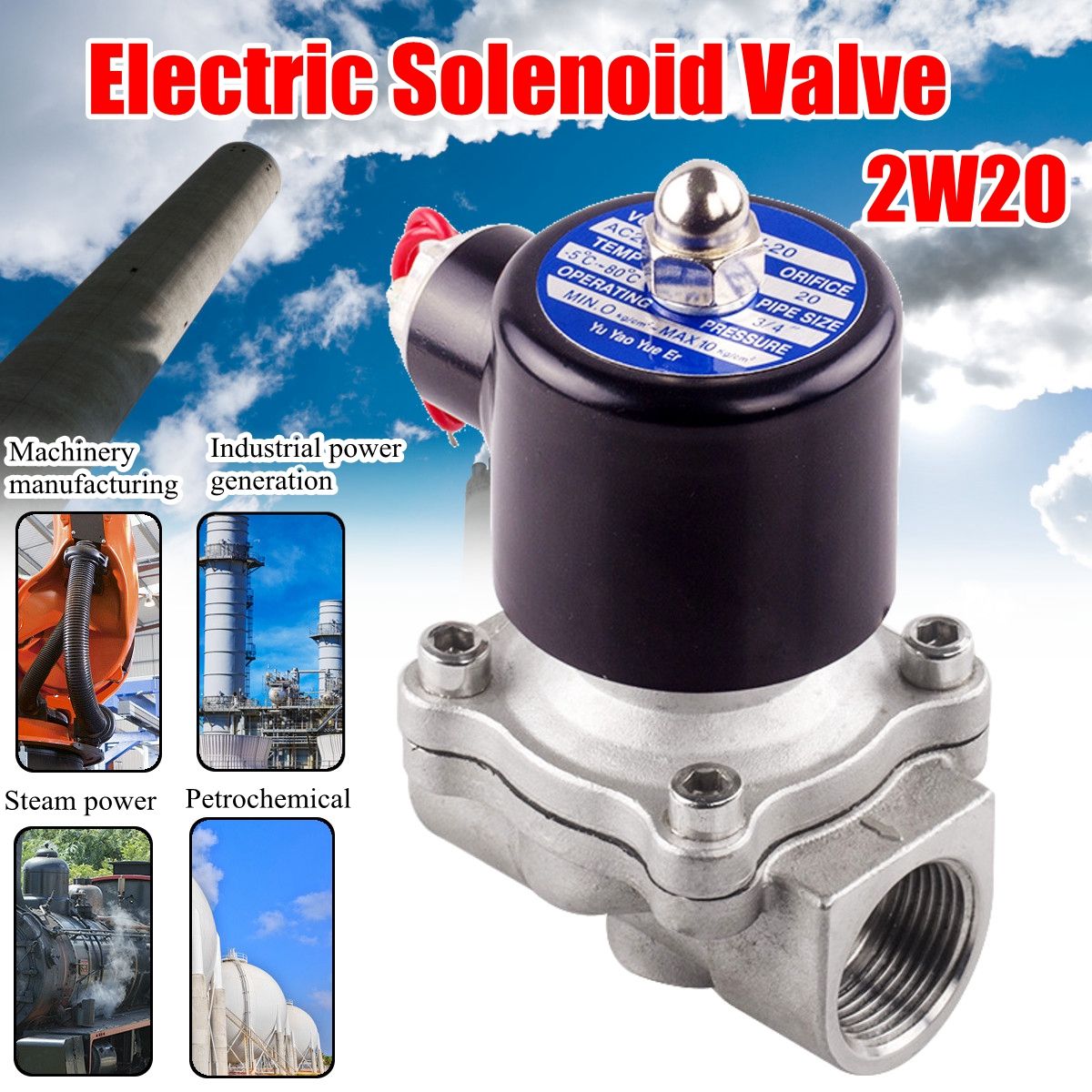 AC-220V-Electric-Solenoid-Valve-2W20-Stainless-Steel-For-Water-Gas-Air-Oil-1346635