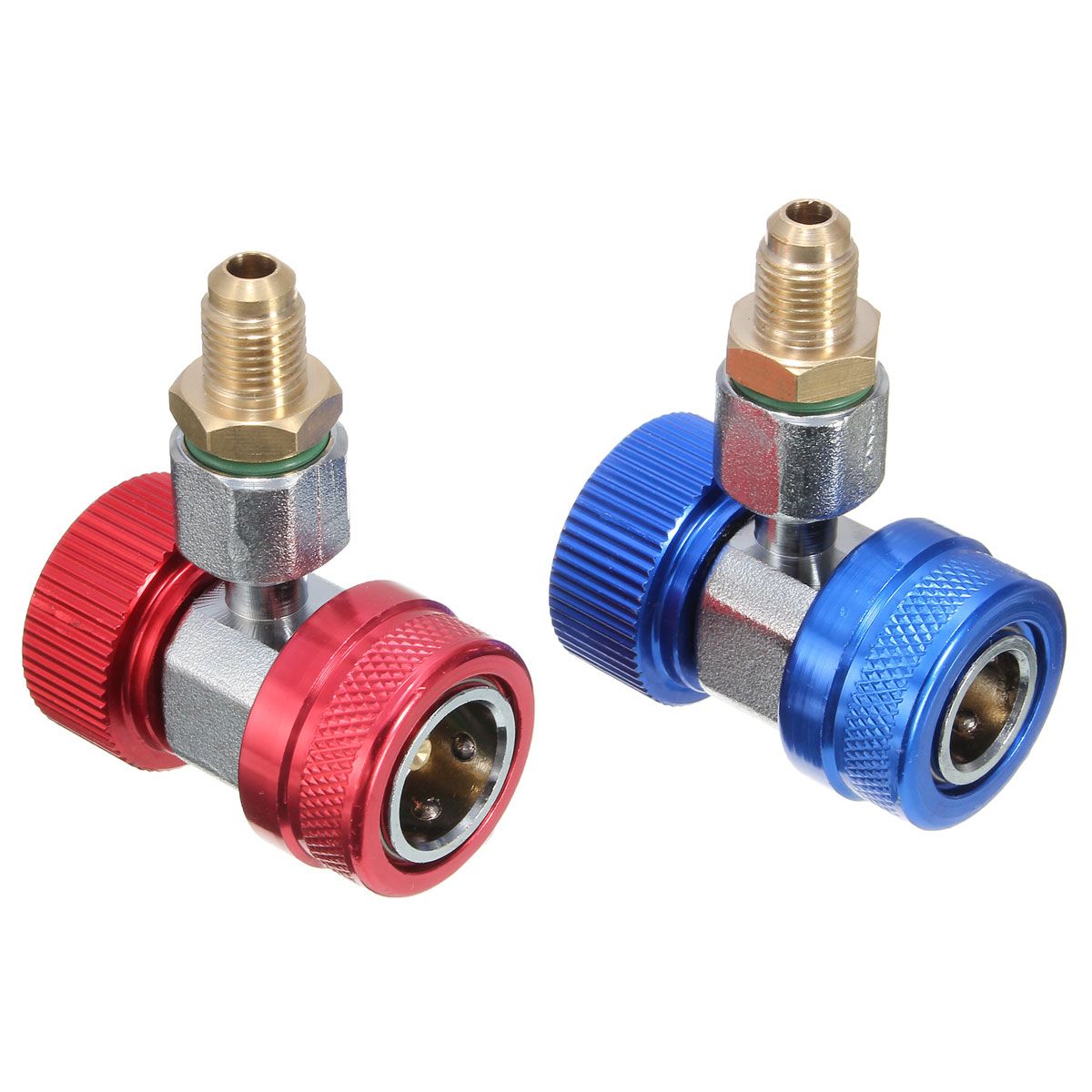 Adapter-R134A-Quick-Coupler-90deg-Low-amp-High-Side-AC-Manifold-Extractor-Valve-Core-1305516
