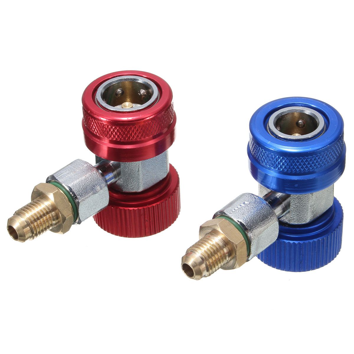 Adapter-R134A-Quick-Coupler-90deg-Low-amp-High-Side-AC-Manifold-Extractor-Valve-Core-1305516