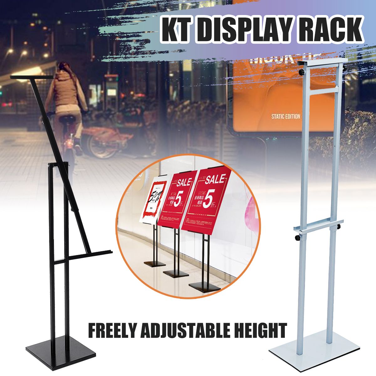 Adjustable-Two-sided-KT-Board-Poster-Stand-Shelf-Rack-1607495