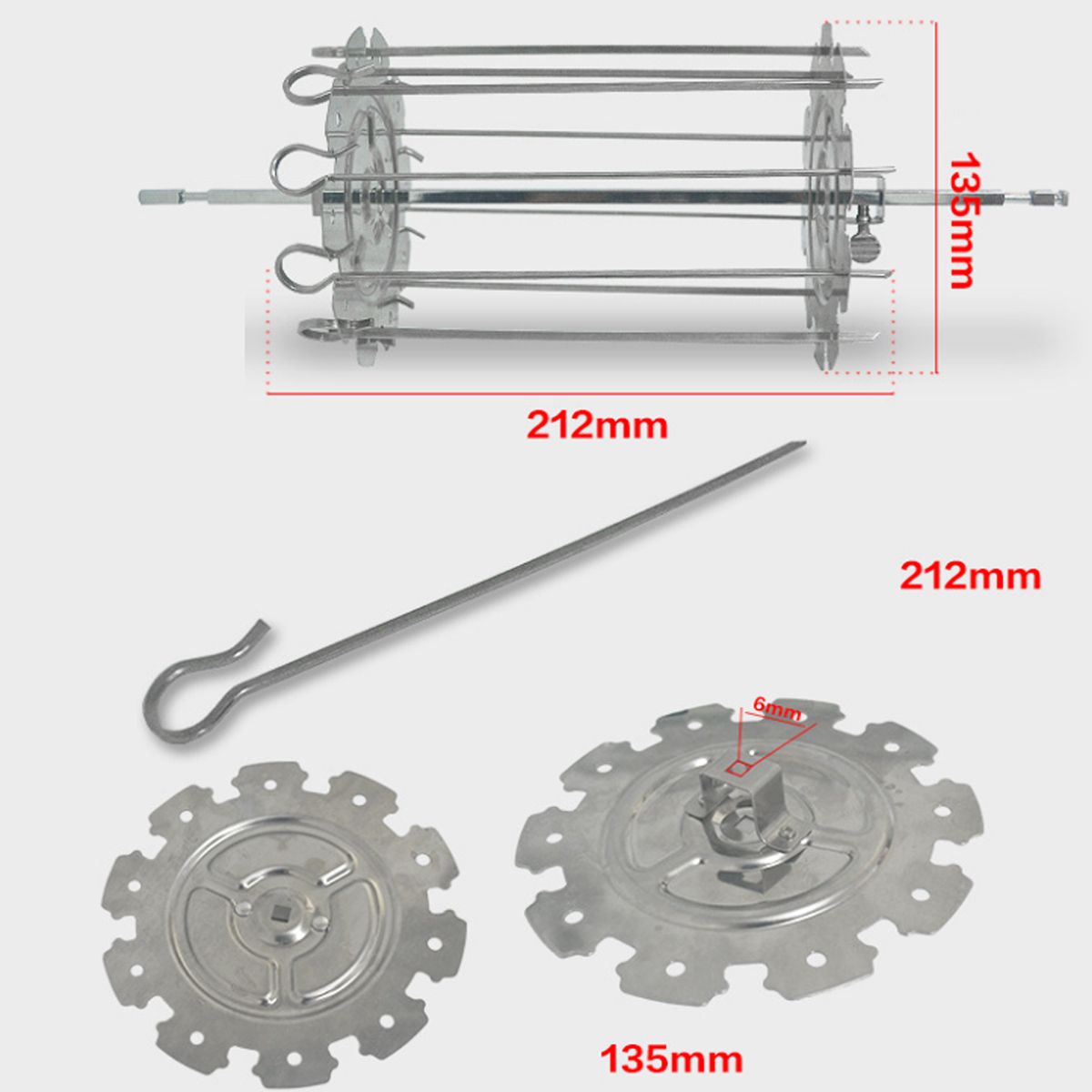 BBQ-Steel-Metal-Roaster-Rotisserie-Skewers-Needle-Cage-Oven-Kebab-Maker-Grill-1224223