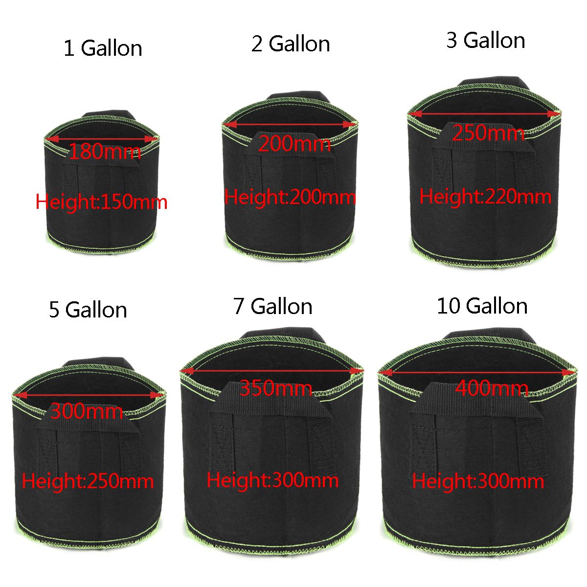 Black-Fabric-Aeration-Grow-Pots-Breathable-Planter-Container-Bags-1235710-Gallon-1266415