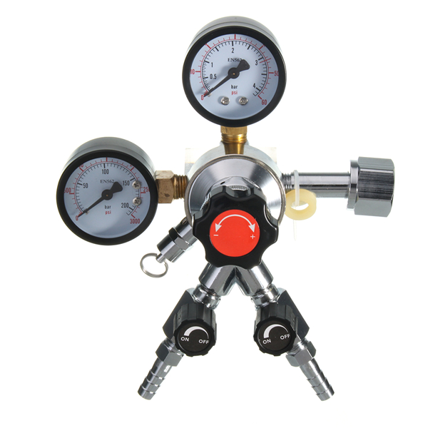 CO2-Regulator-Beer-Brewing-Kegerator-Bar-Triple-Gauge-Valve-516quot-CGA320-14quotNPT-1129385