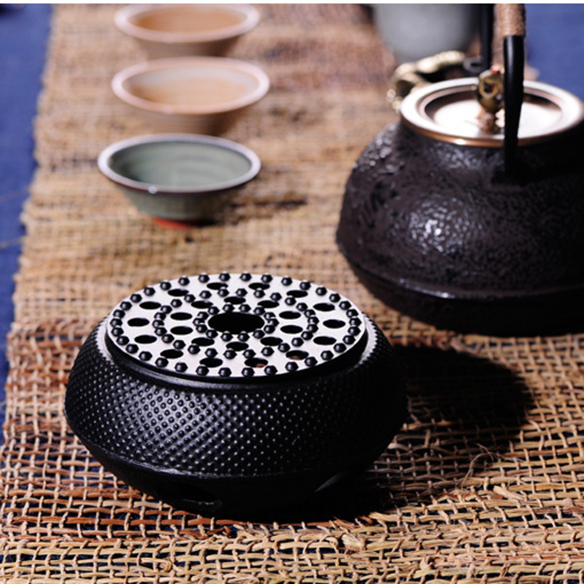 Cast-Iron-Teapot-Warmer-Charcoal-Stove-Tea-Pot-Holder-Japanese-Tea-Ceremony-1499922