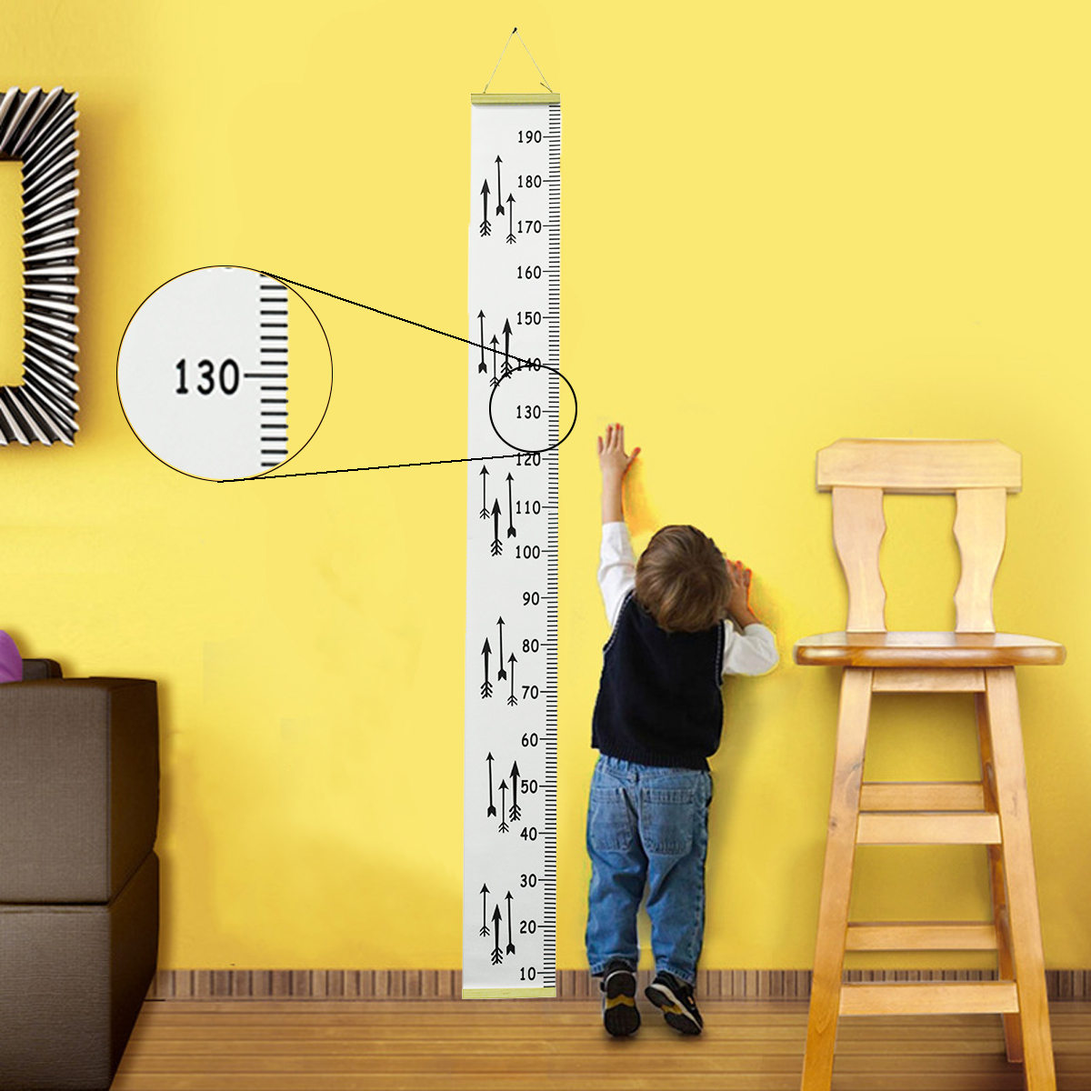 Children-Measure-Height-Ruler-Room-Wall-Hanging-Prop-Wall-Growth-Gauge-Frame-1284823