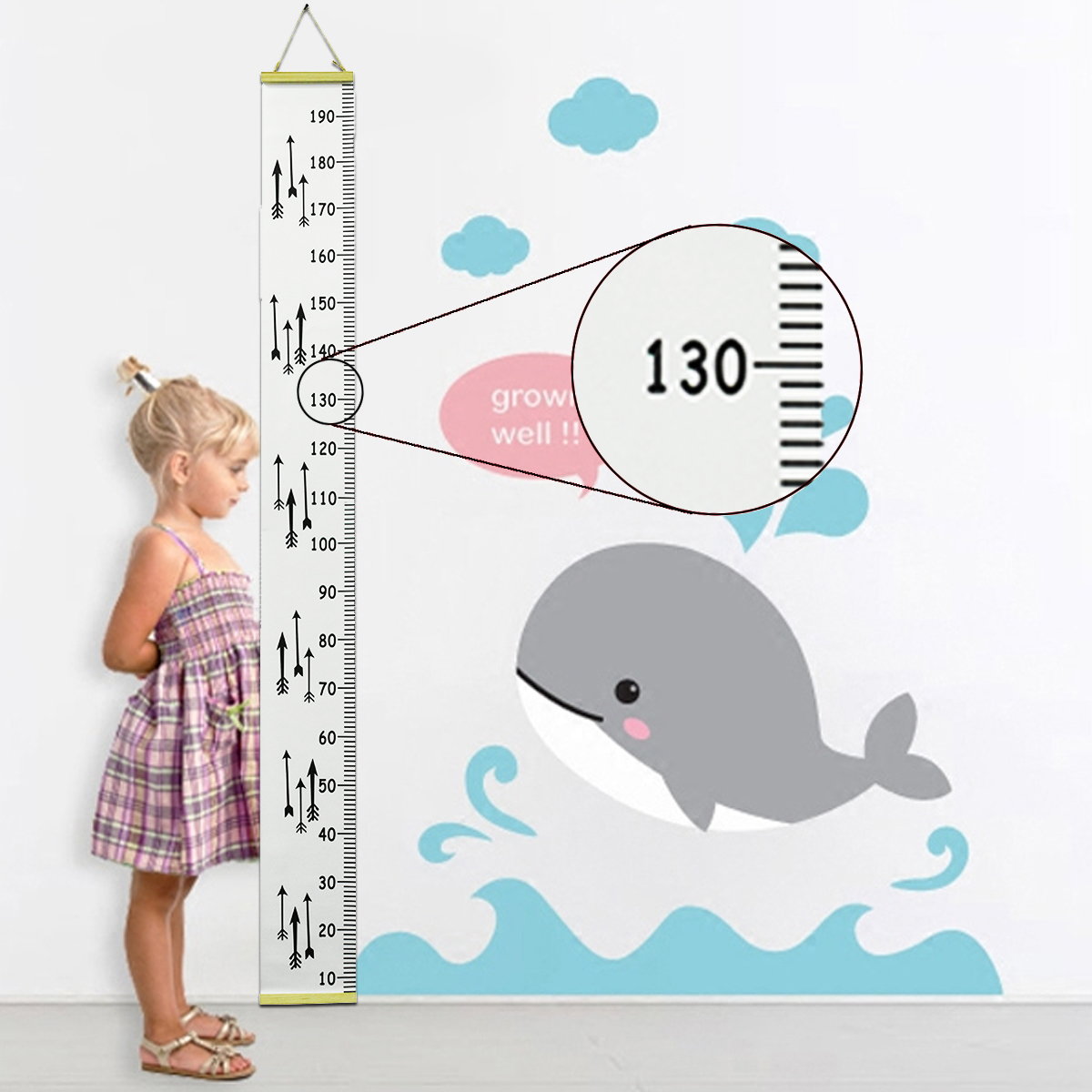 Children-Measure-Height-Ruler-Room-Wall-Hanging-Prop-Wall-Growth-Gauge-Frame-1284823