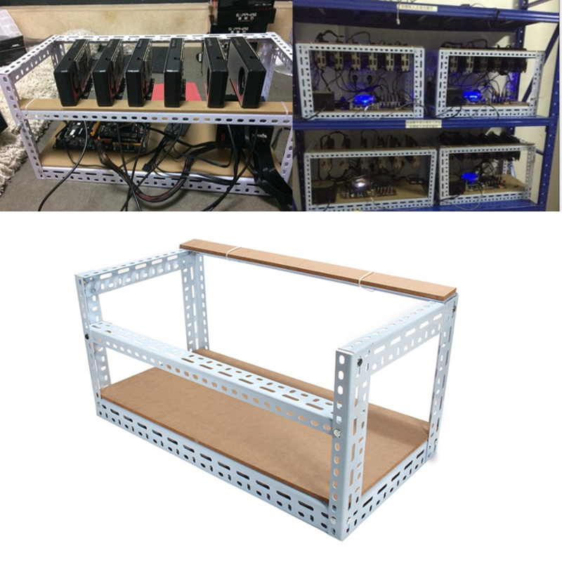 Crypto-Coin-Open-Air-Mining-Miner-Frame-Rig-Case-up-to-6-GPU-ETH-BTC-Ethereum-1245665