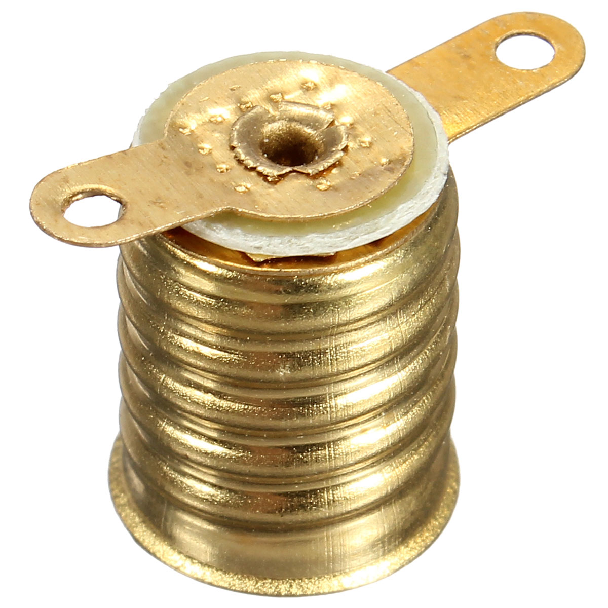 E10-Straight-PCB-Socket-Lamp-Holder-Copper-Shrapnel-Yellow-Feet-for-Lionel-BS-Light-Bulb-Screw-Base-1300037