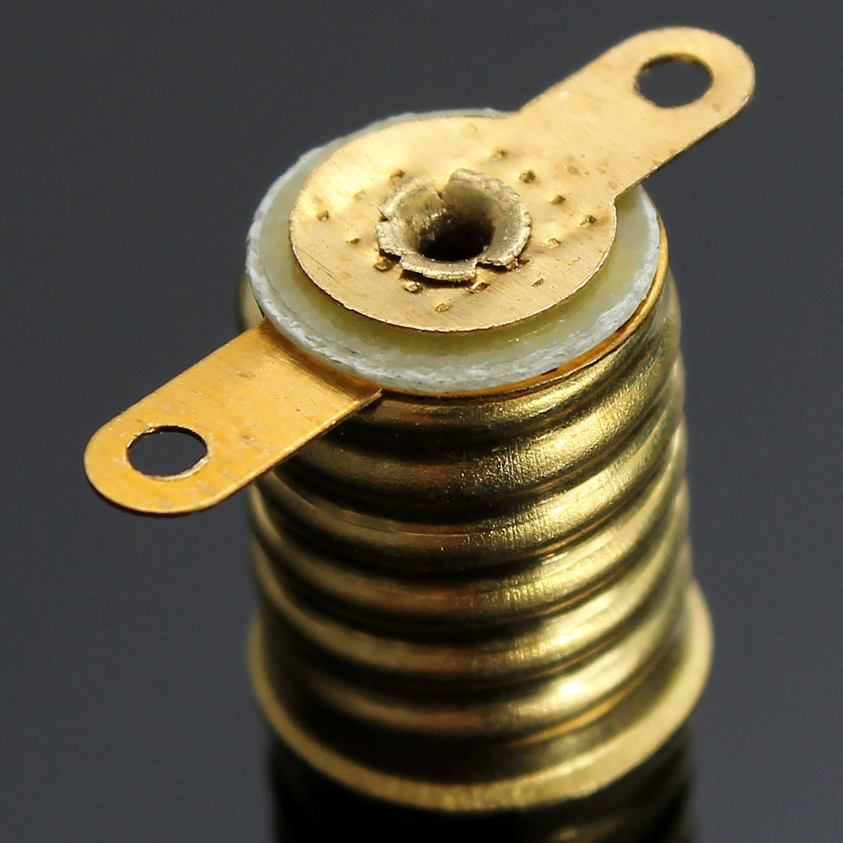 E10-Straight-PCB-Socket-Lamp-Holder-Copper-Shrapnel-Yellow-Feet-for-Lionel-BS-Light-Bulb-Screw-Base-1300037