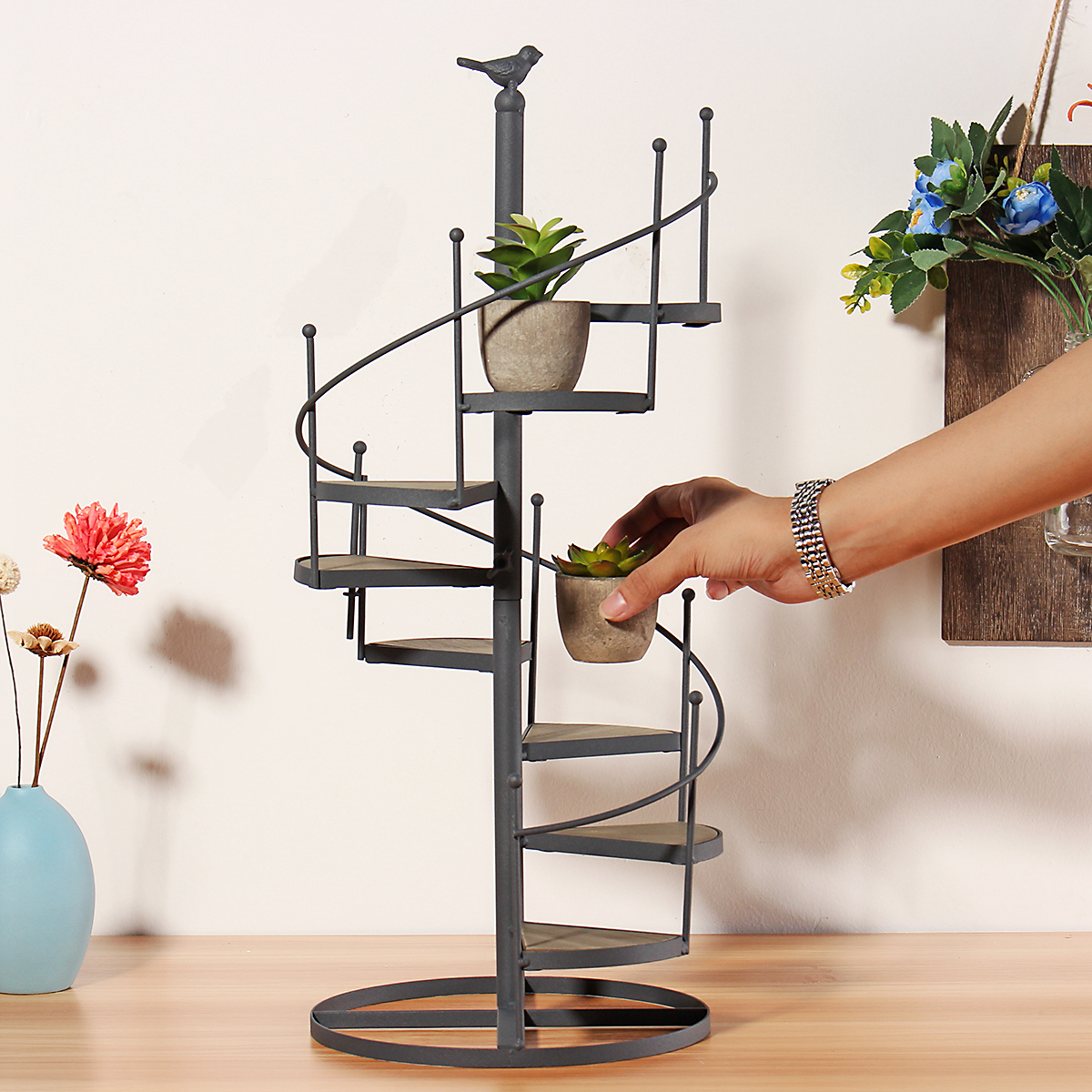 European-Style-Wrought-Iron-Retro-Flower-Stand-Solid-Wood-Shelf-Revolving-Multi-Layer-Staircase-Balc-1761838