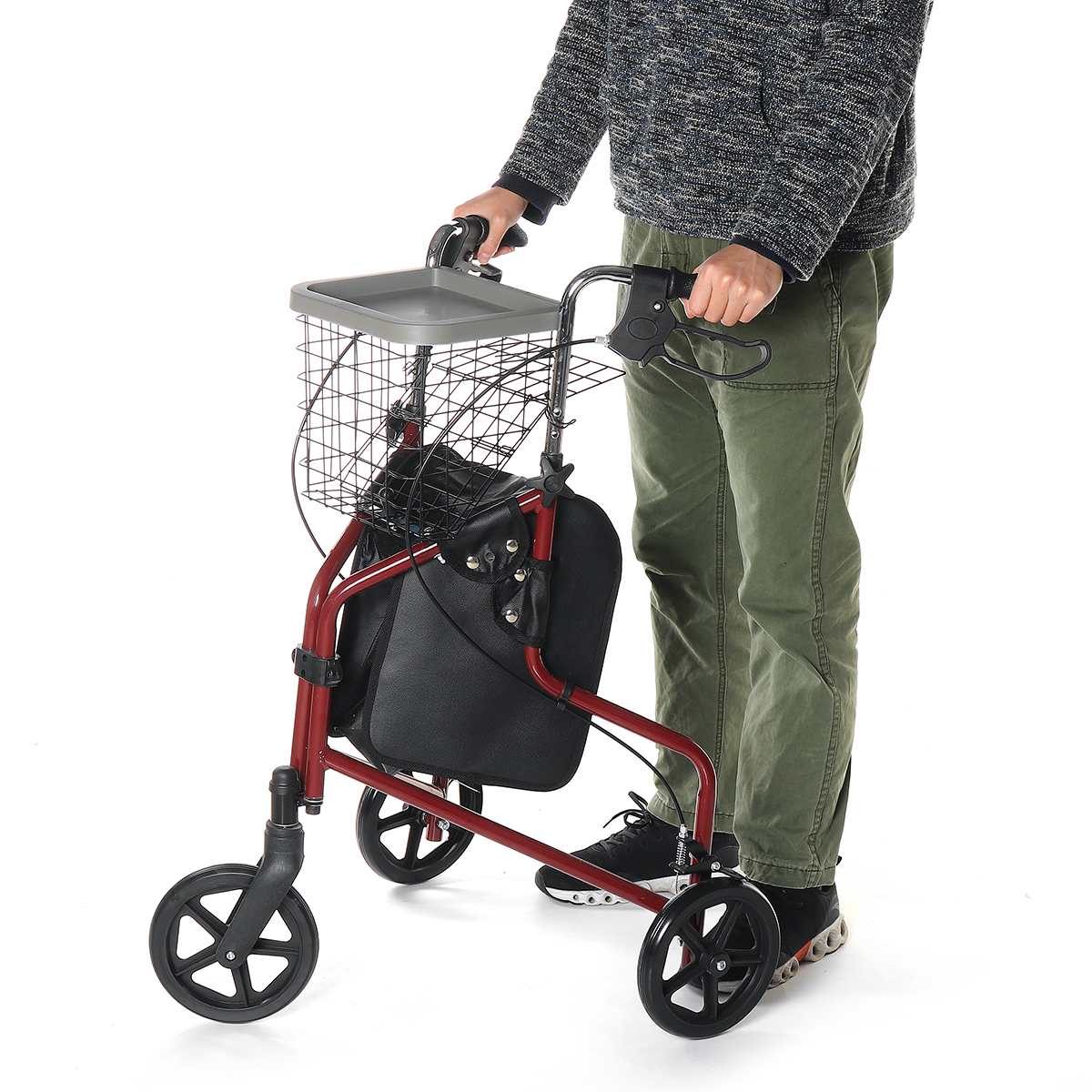 Foldable-Wheel-Rollator-Walking-Frame-Basket-Compact-Mobility-Walker-Seniors-Aid-1743871