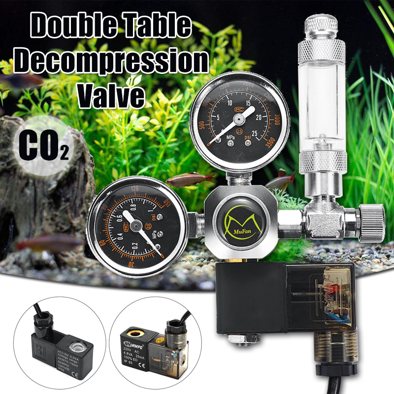 G58-W218-220V-Aquarium-CO2-Regulator-Bubble-Counter-Magnetic-Solenoid-Decompression-Valve-1383926