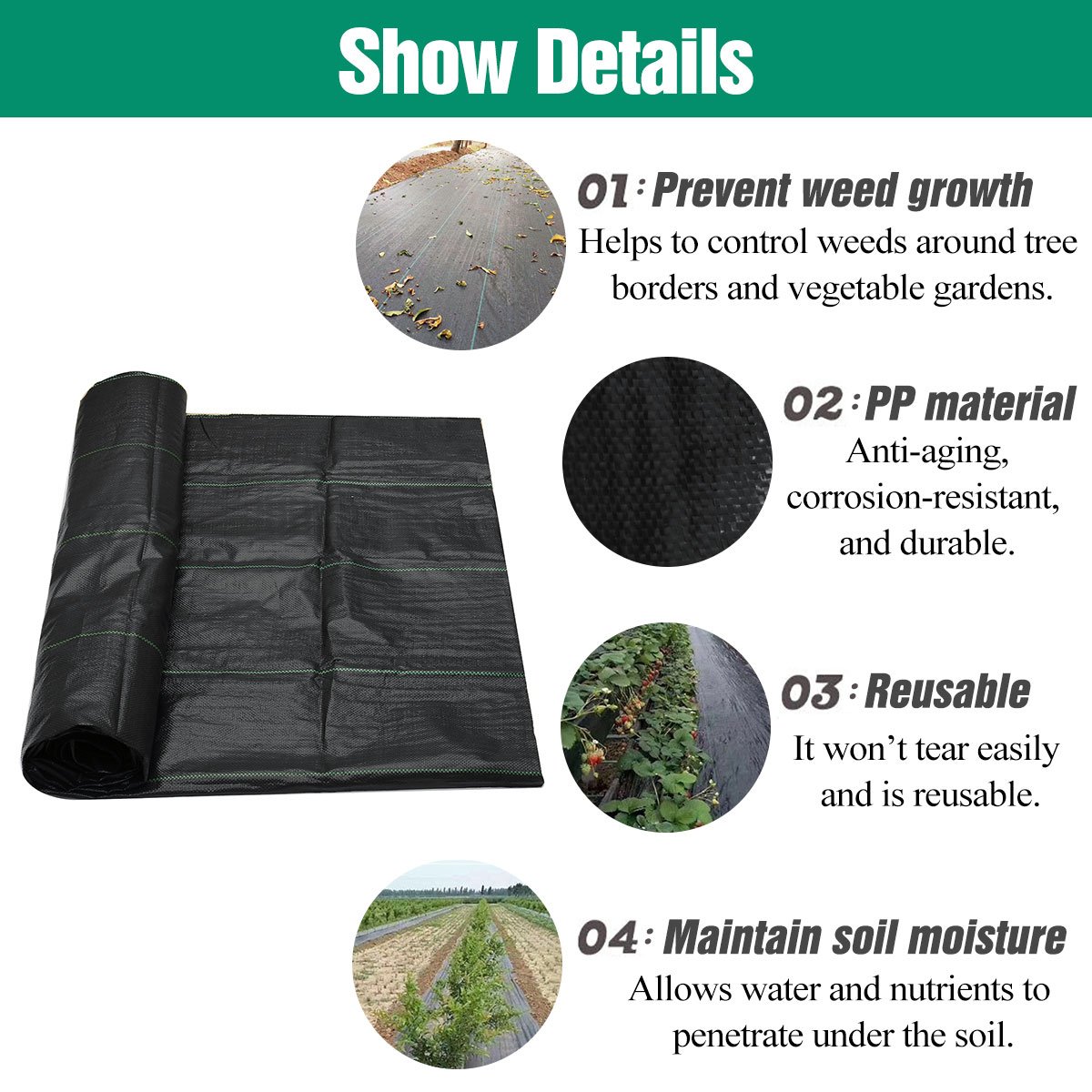 Garden-Cover-Weed-Control-Fabric-Membrane-Garden-Landscape-Ground-Cover-Mat-90gsm-1737715