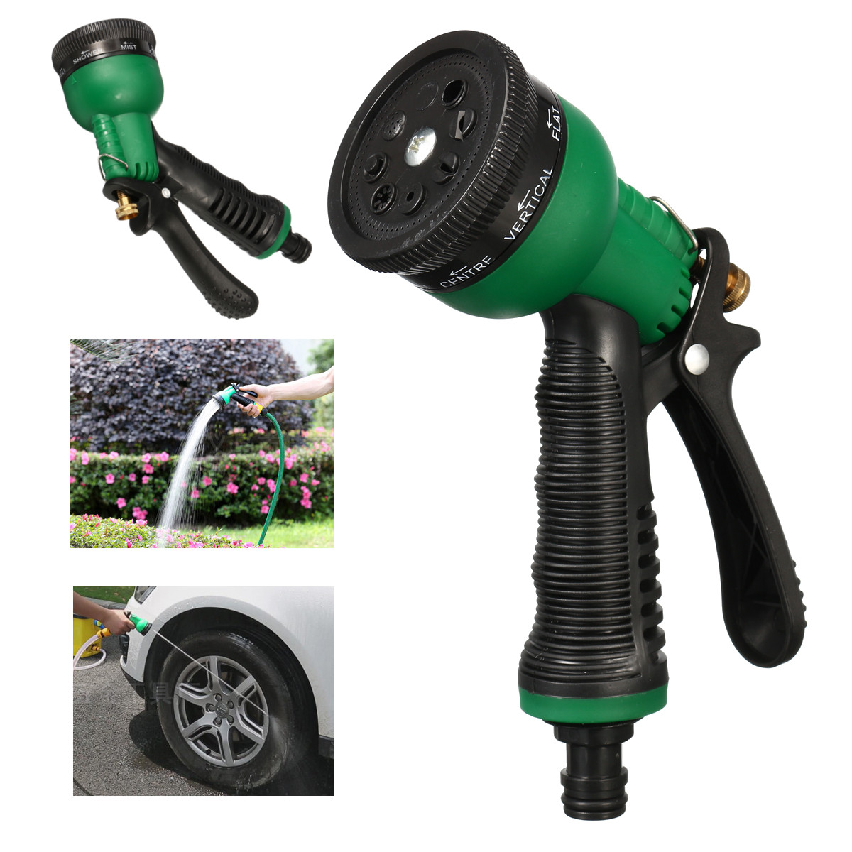 Green-Car-High-Pressure-Washer-Hose-Pipe-Metal-Nozzle-Water-Spray-Garden-Lawn-1476415