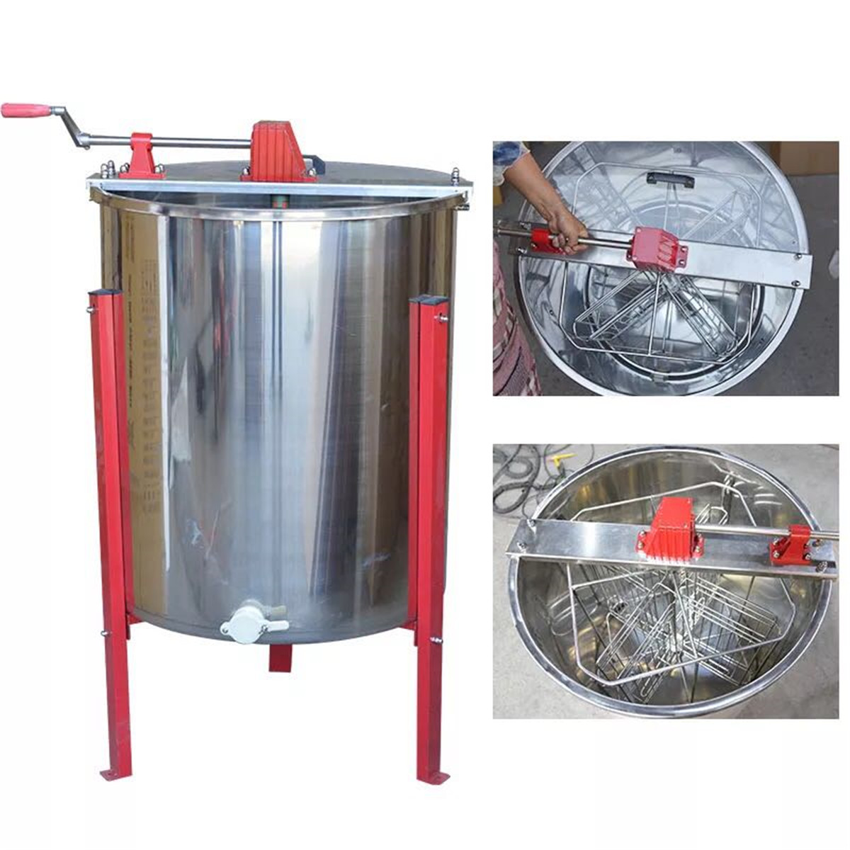 Honey-Extractor-4-Frame-Stainless-Steel-Manual-Bee-Beekeeping-Equipment-Tool-1755389